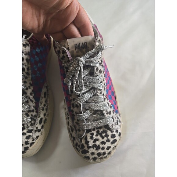 P448 John Cow/Check Sneaker Women's Size 38 - Picture 7 of 11